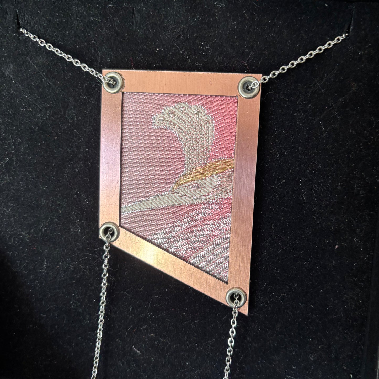 Abi-K Shard Statement Necklace pink peacock
