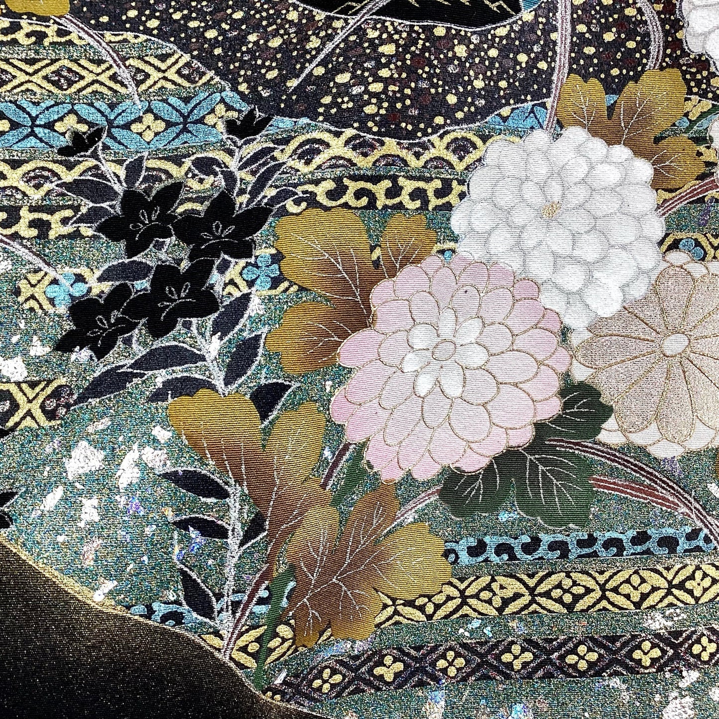 Vintage Kimono Tomesode Cranes
