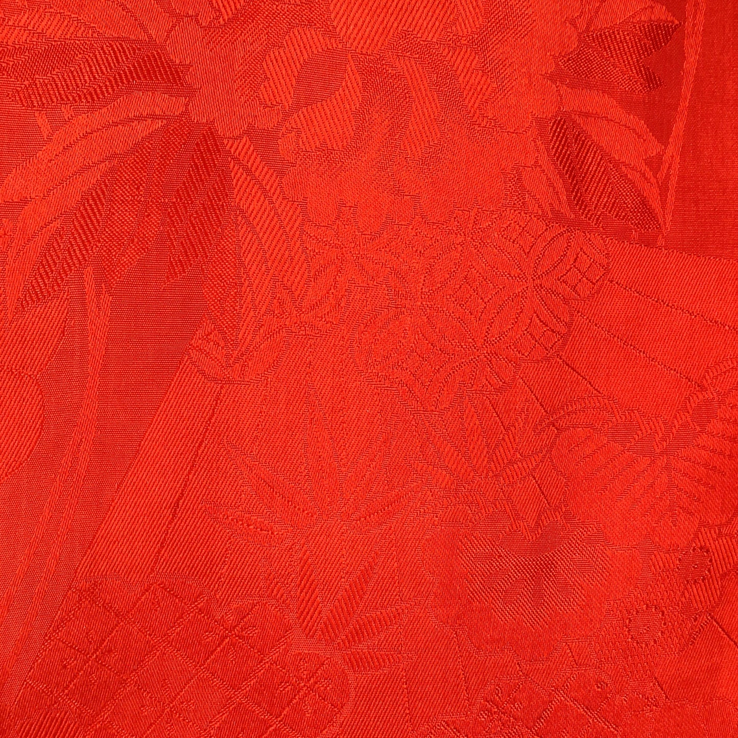 Vintage Juban Kimono Red With Flowers