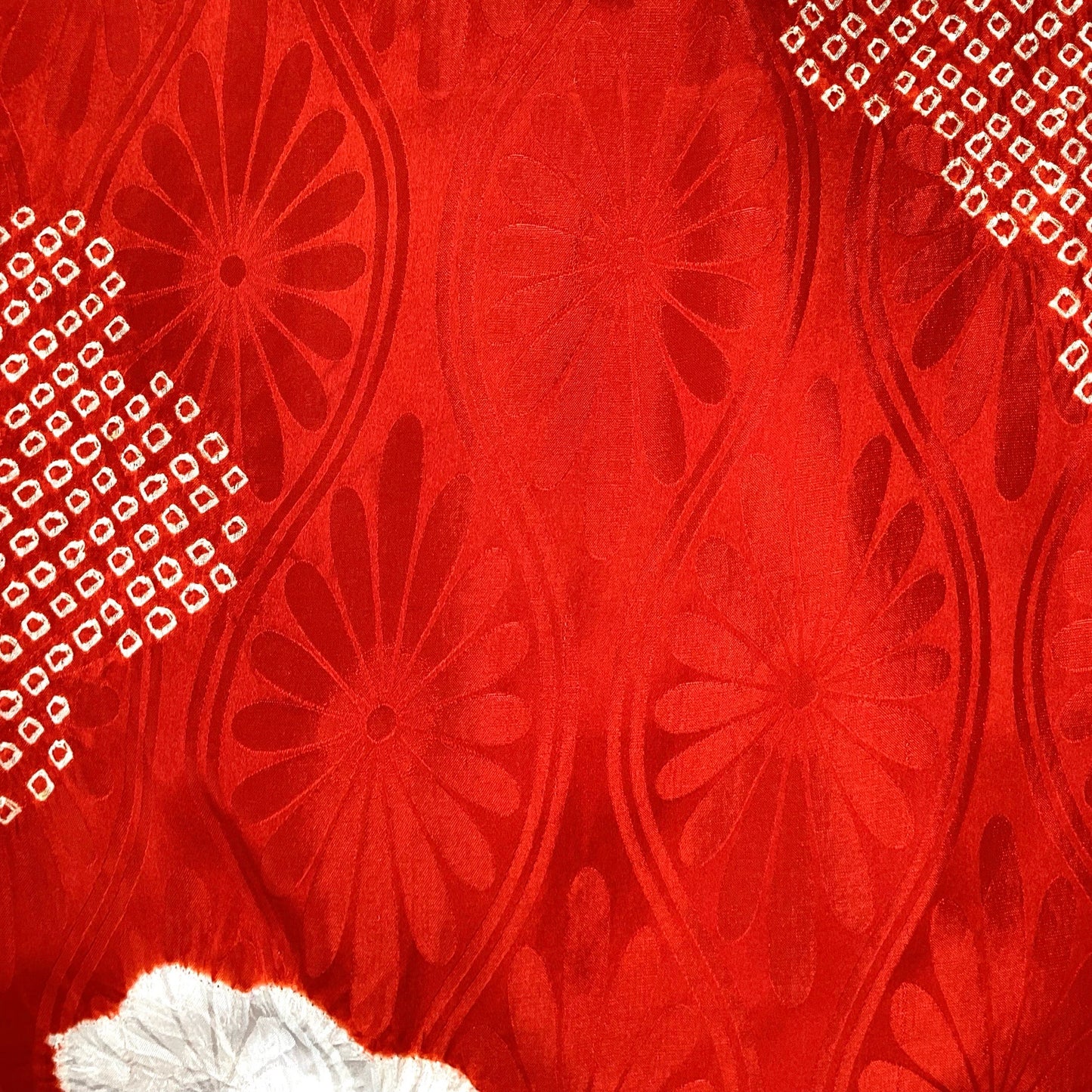 Vintage Juban Kimono Red Shibori