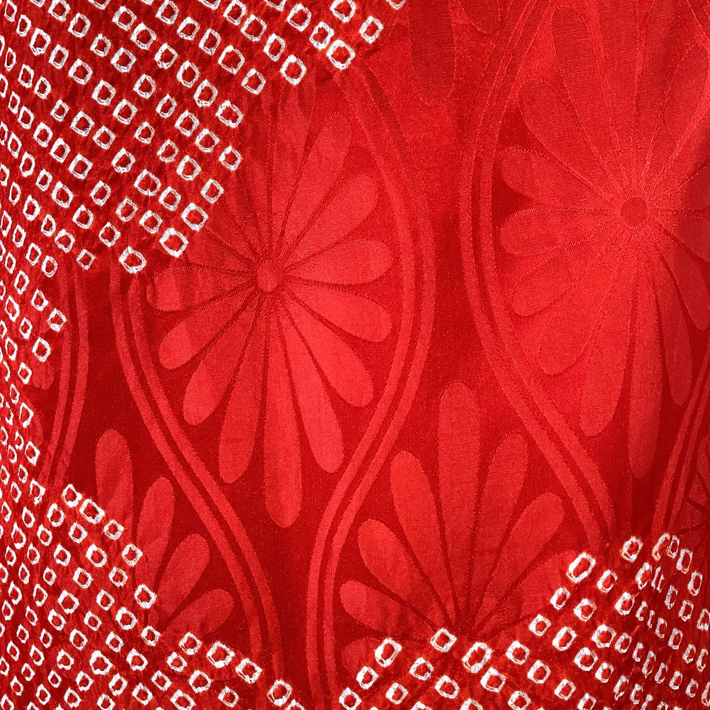 Vintage Juban Kimono Red Shibori