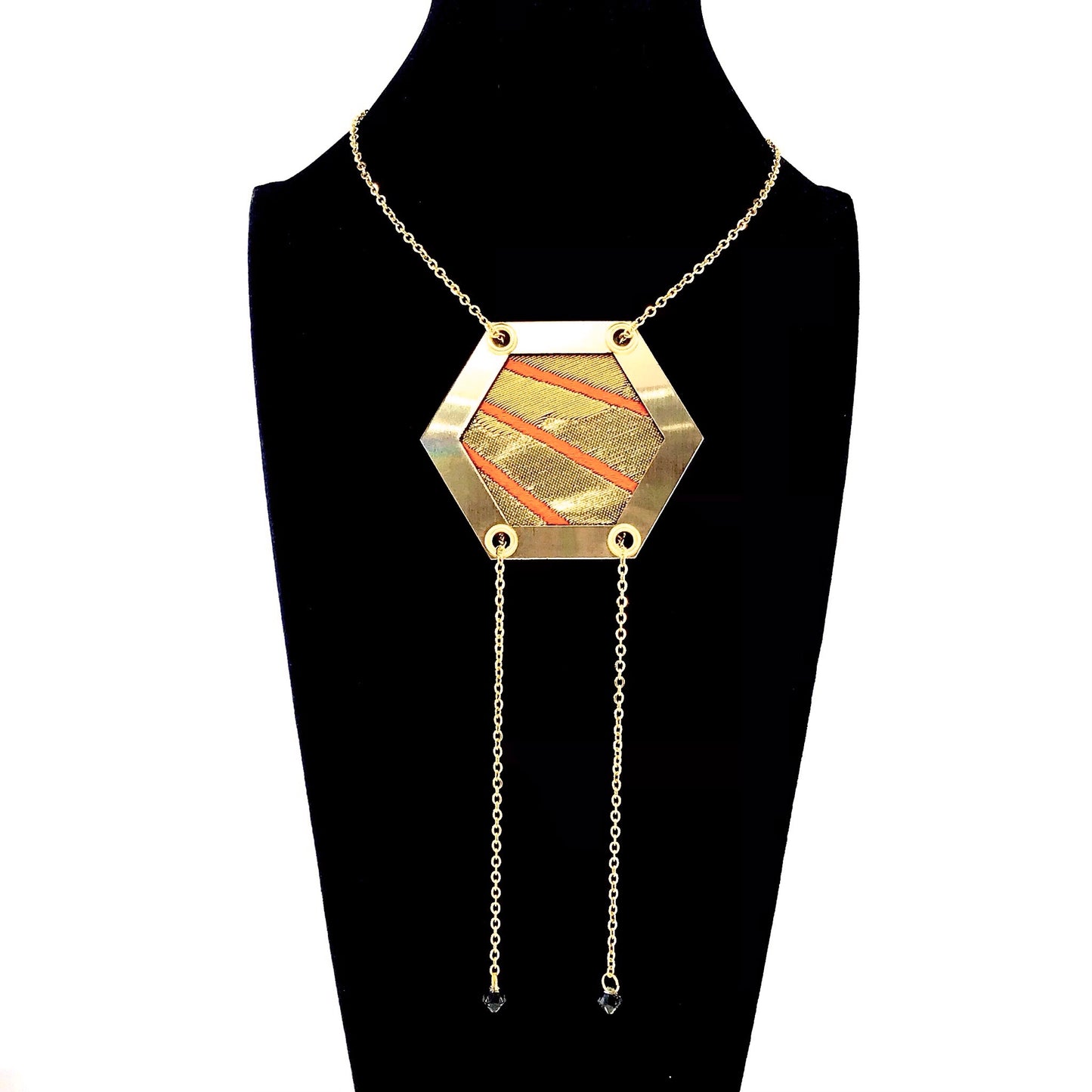 Abi-K Statement Necklace ‘Golden Fans’