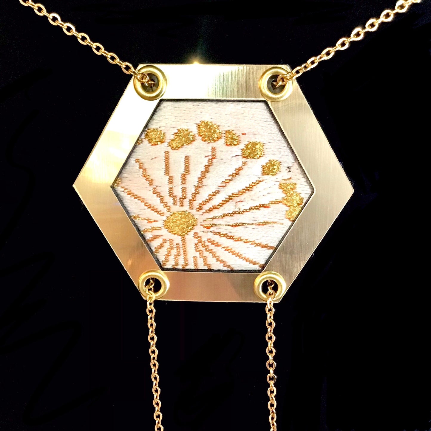 Abi-K Statement Necklace ‘Sunset Plum Blossom’