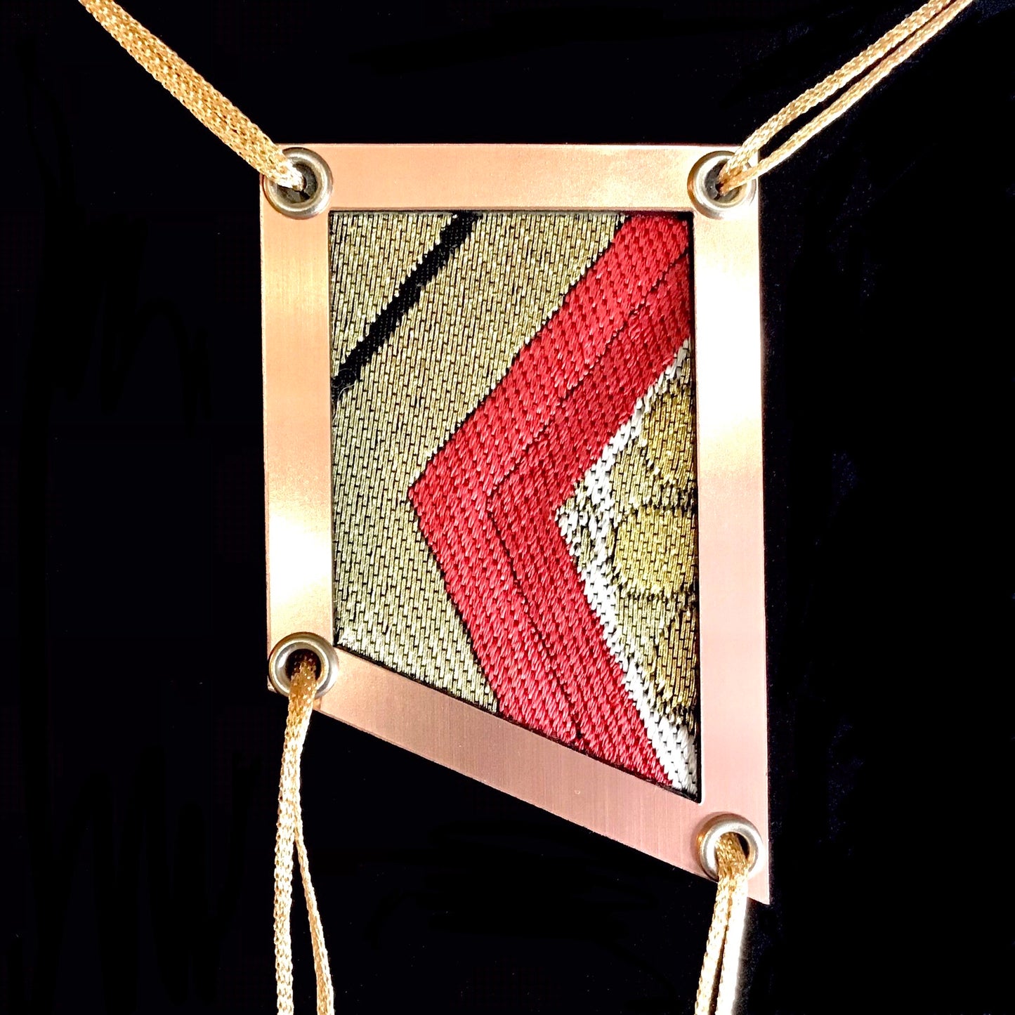 Abi-K Statement Necklace ‘Raspberry Gold’