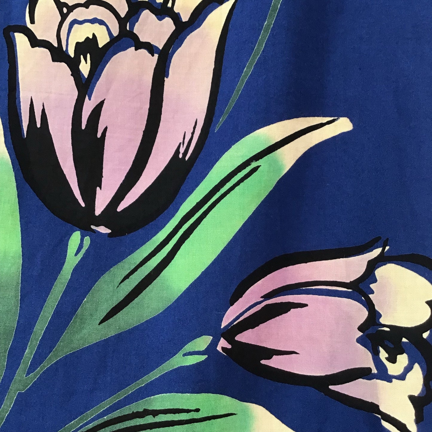 Vintage Kimono ‘Blue With Lilac & Green Yukata’
