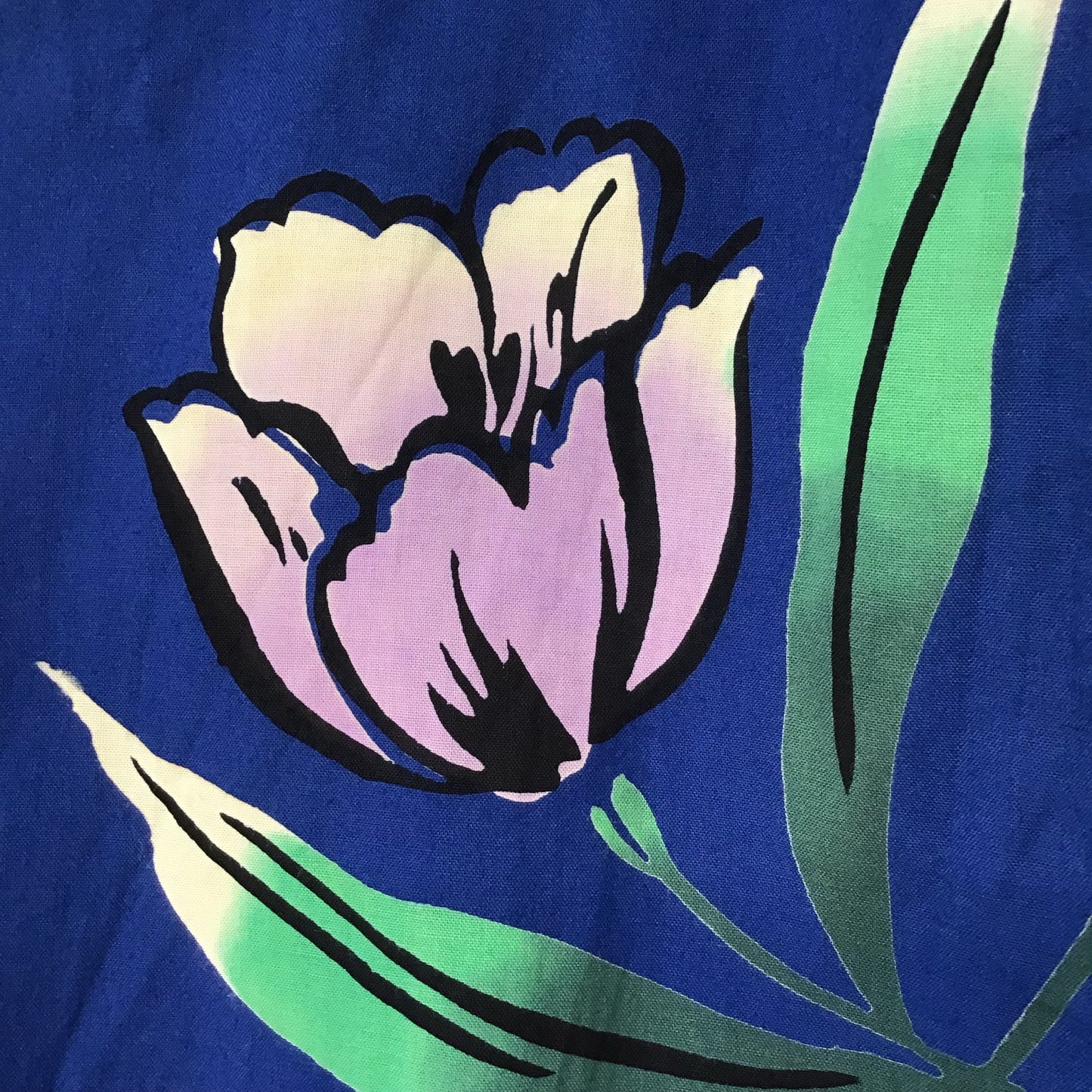 Vintage Kimono ‘Blue With Lilac & Green Yukata’
