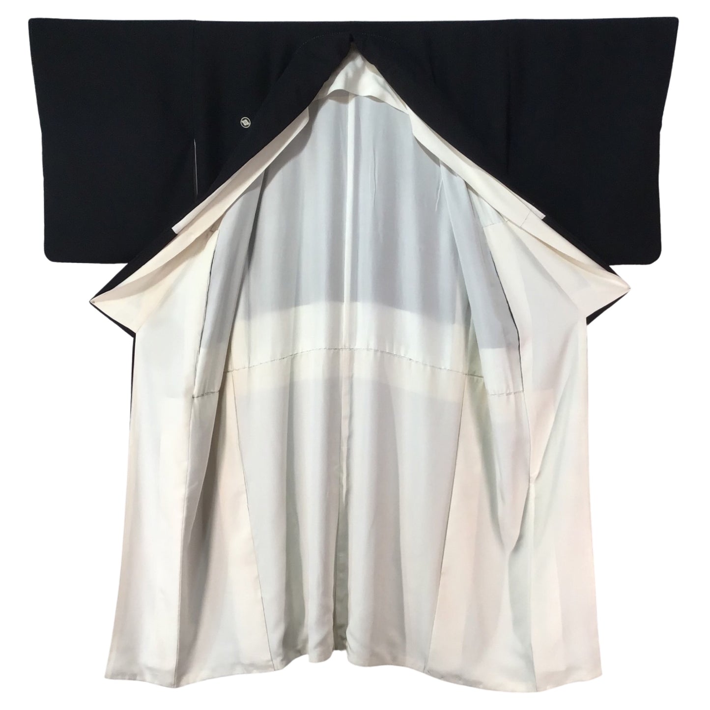 Vintage Tomesode Kimono ’Black With Landscape Scenes’