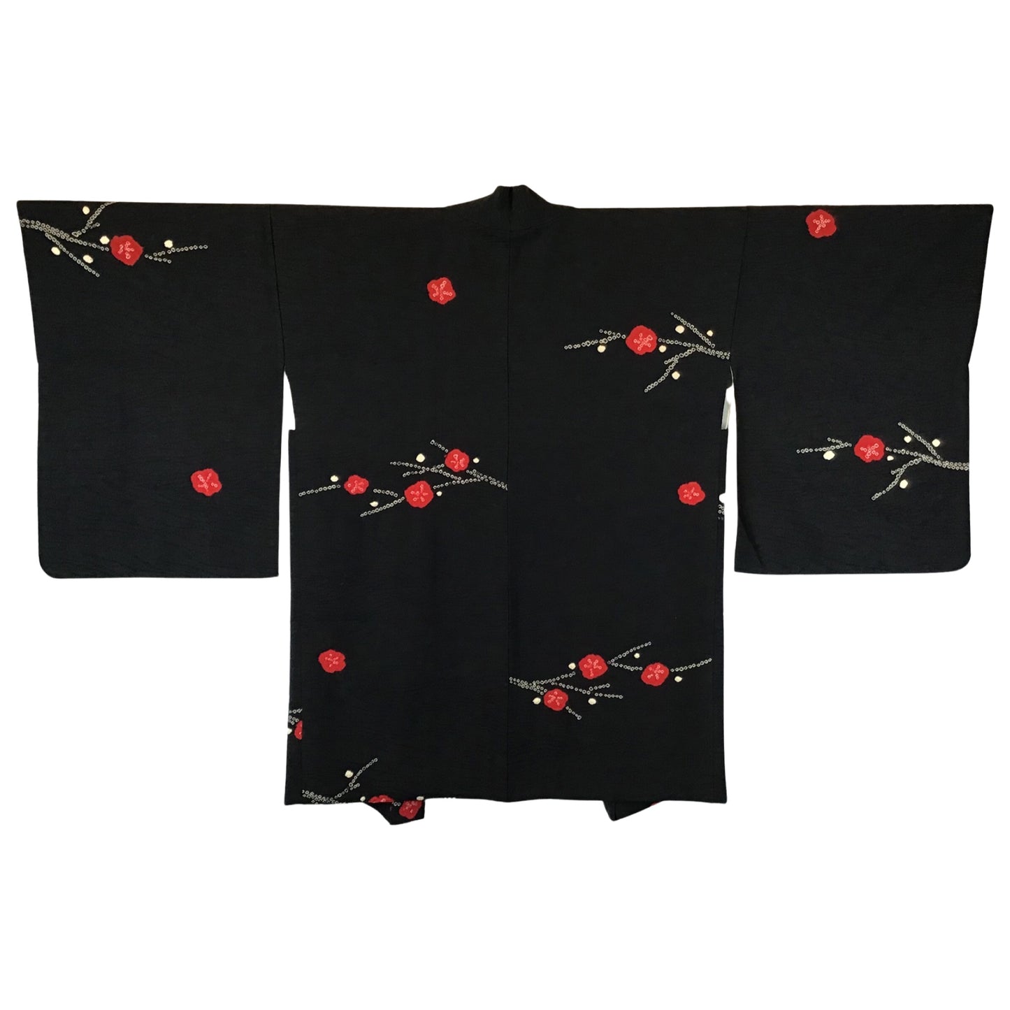 Vintage Haori ‘Black Red Blossom Branches’