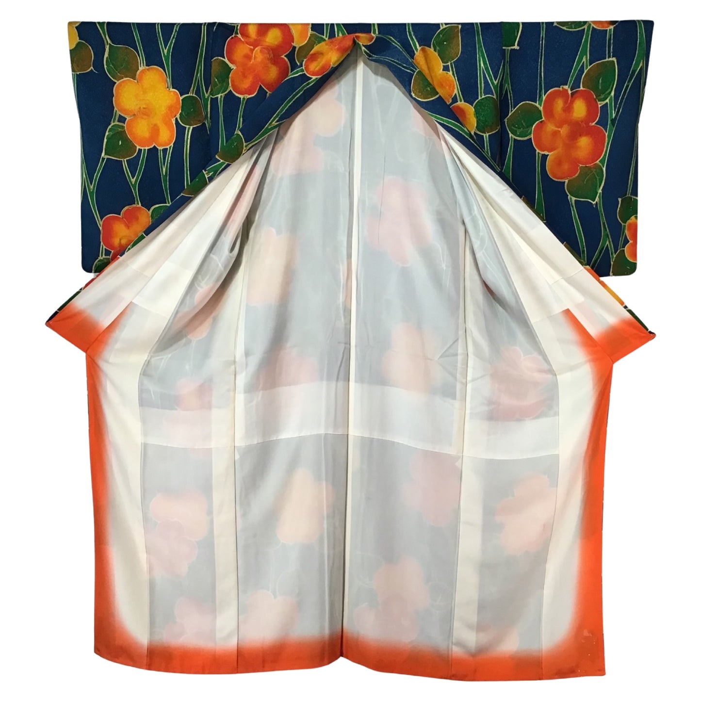 Vintage Kimono ’Blue With Citrus Blossoms’