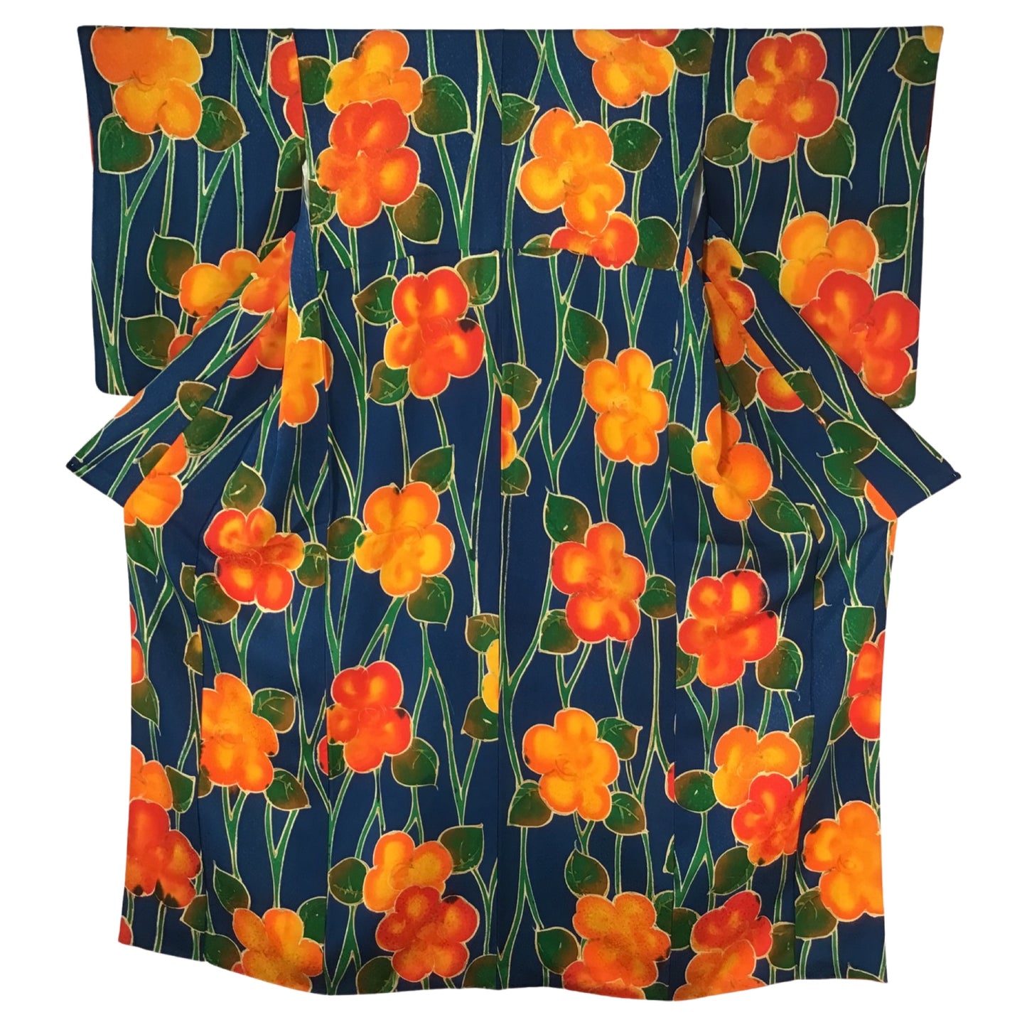Vintage Kimono ’Blue With Citrus Blossoms’