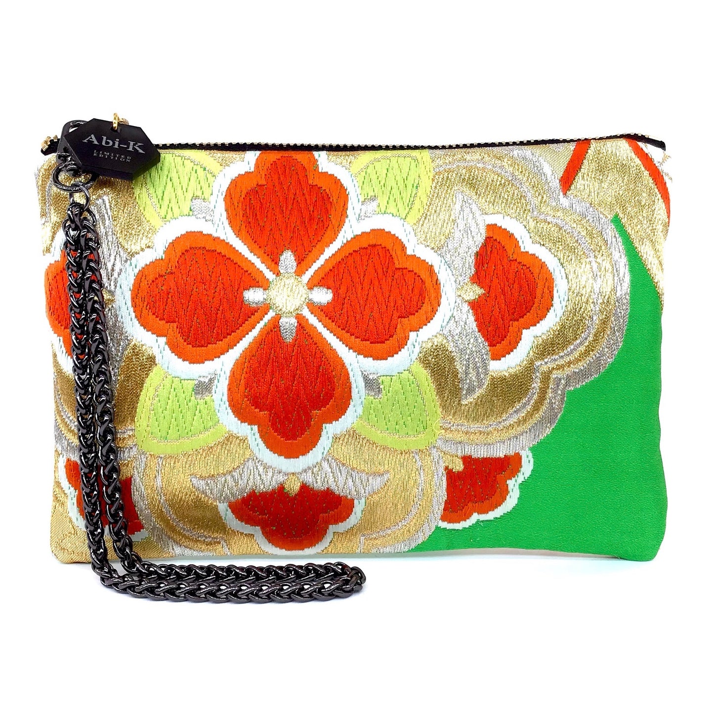 Carolyn Purse ‘Green & Orange Flowers’ 1/3