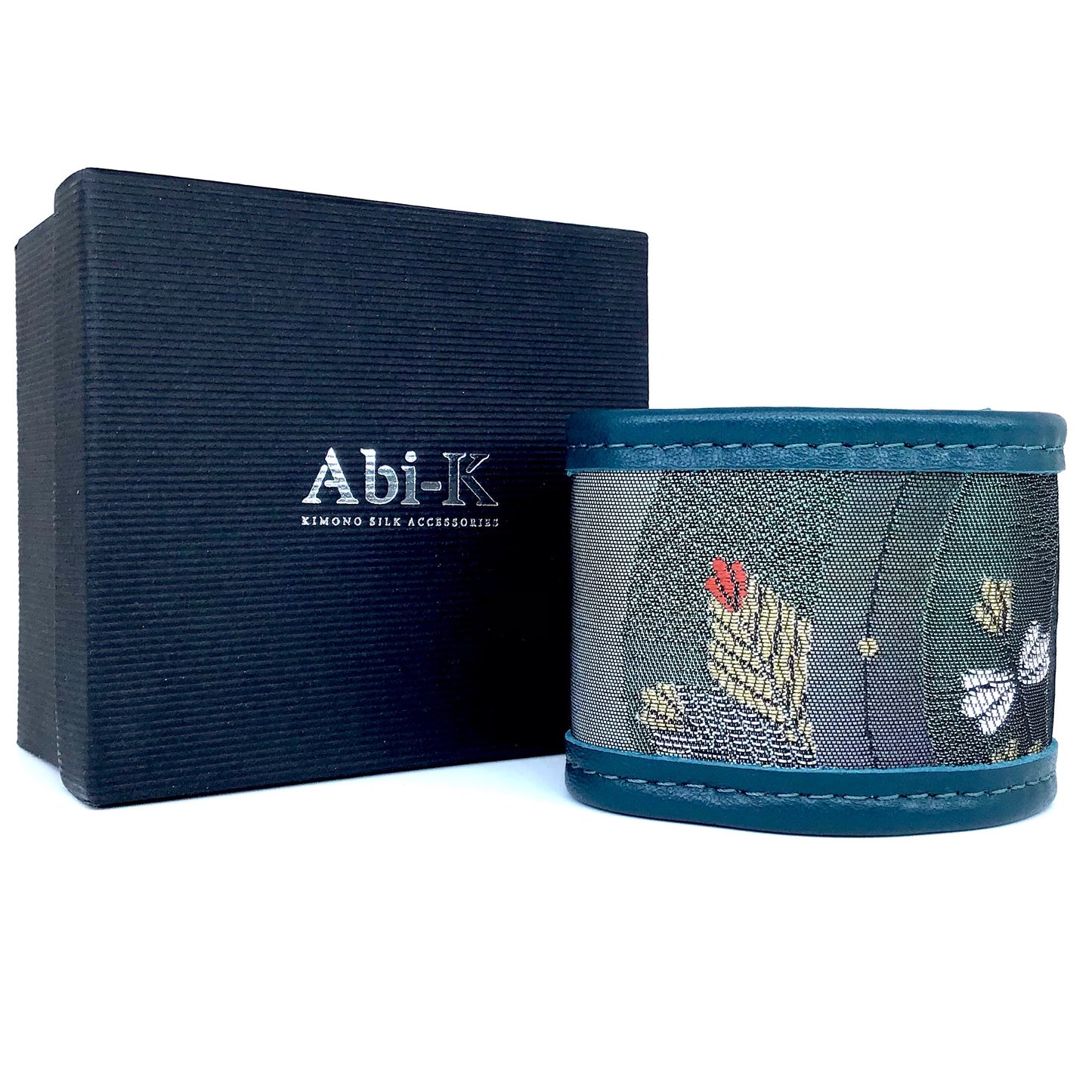 Abi-K Cuff ‘Blue Teal Garden’ 1/2