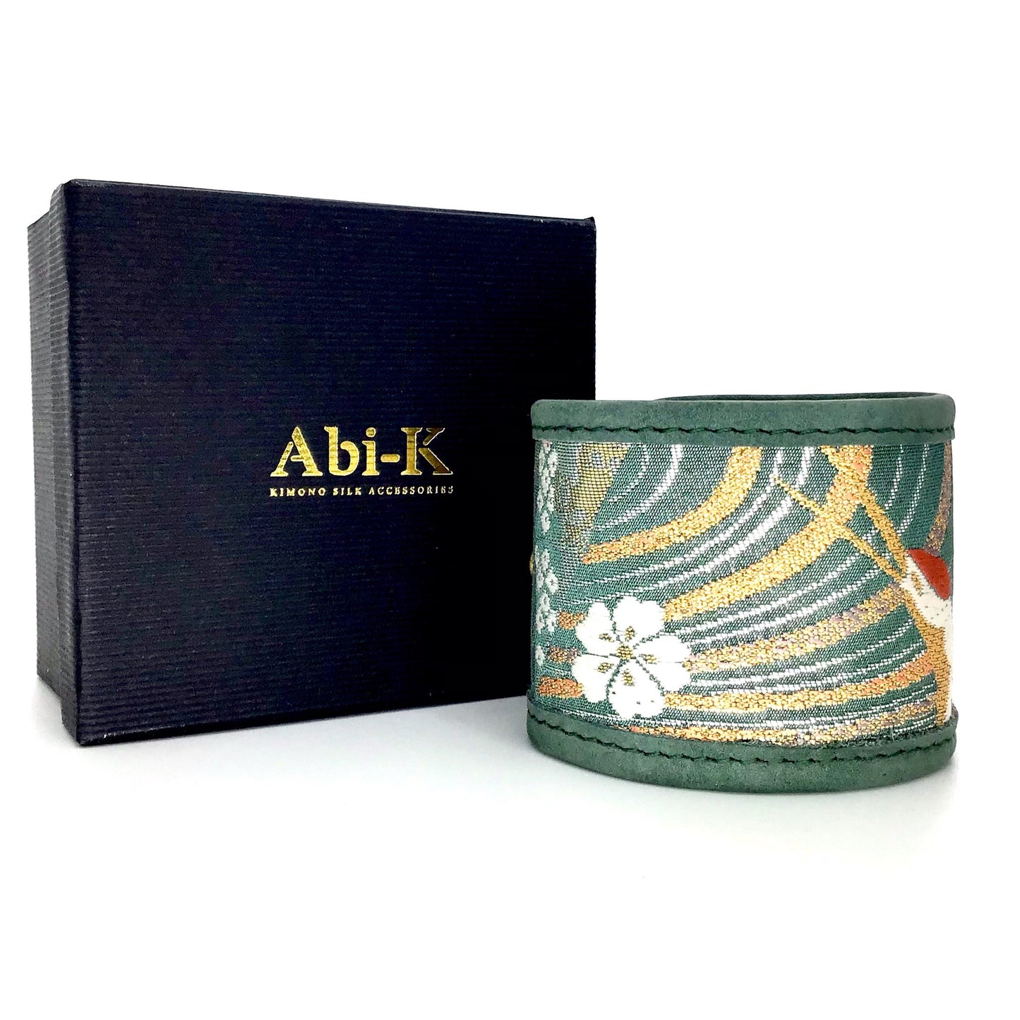 Abi-K Cuff ‘Golden Green Swirl’ 1/2