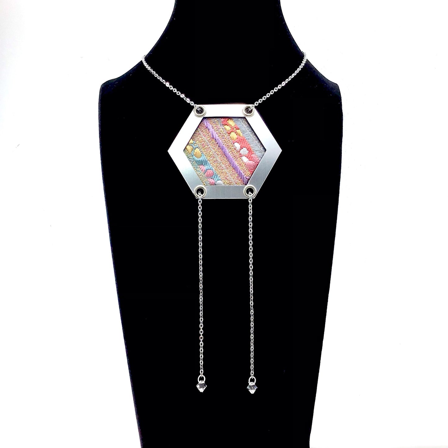 Abi-K Statement Necklace ‘Pastel Swirl’ 1/2