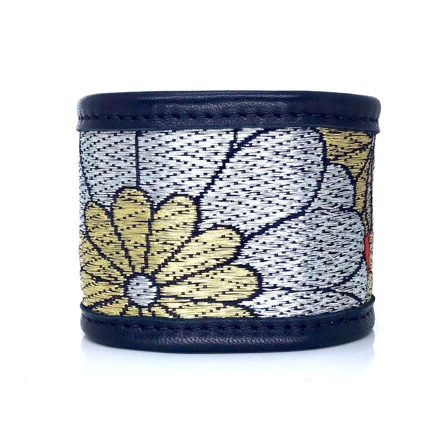 Abi-K Cuff ‘Silver & Gold Flowers’