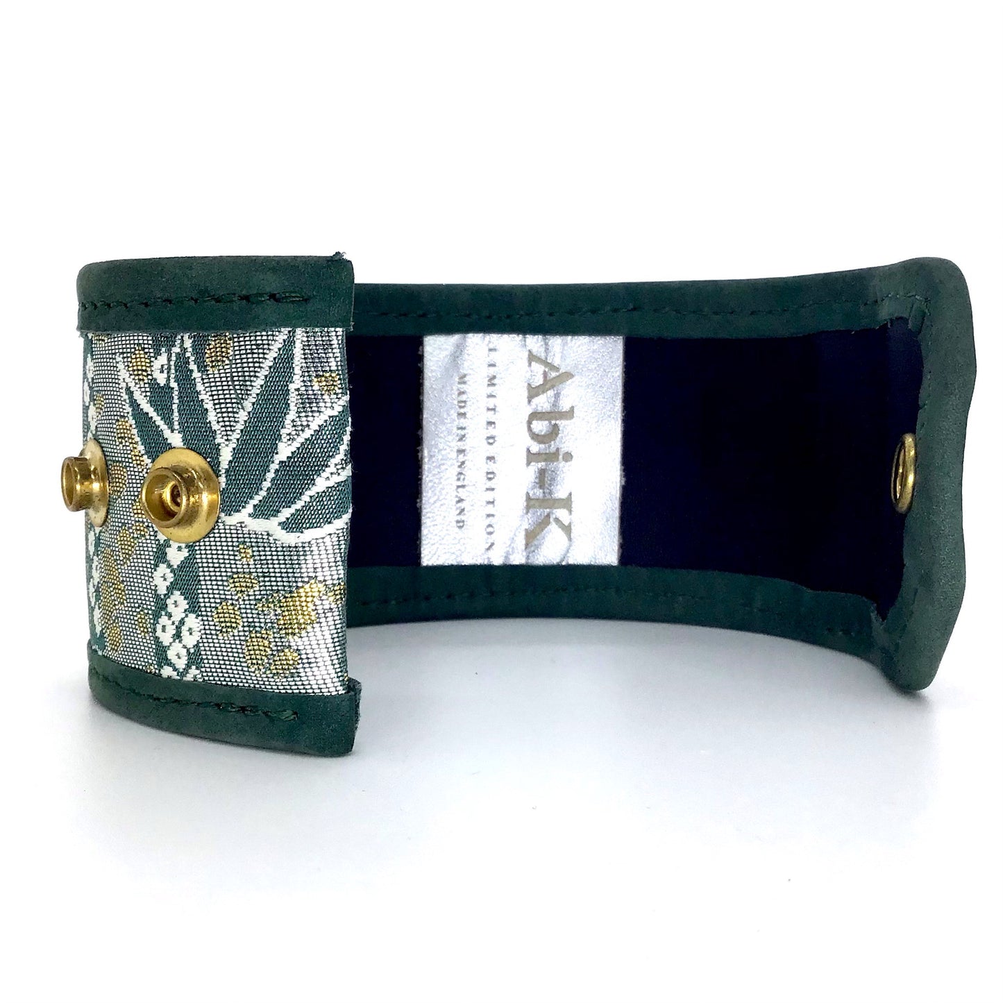 Abi-K Cuff ‘Golden Green Swirl’ 1/2