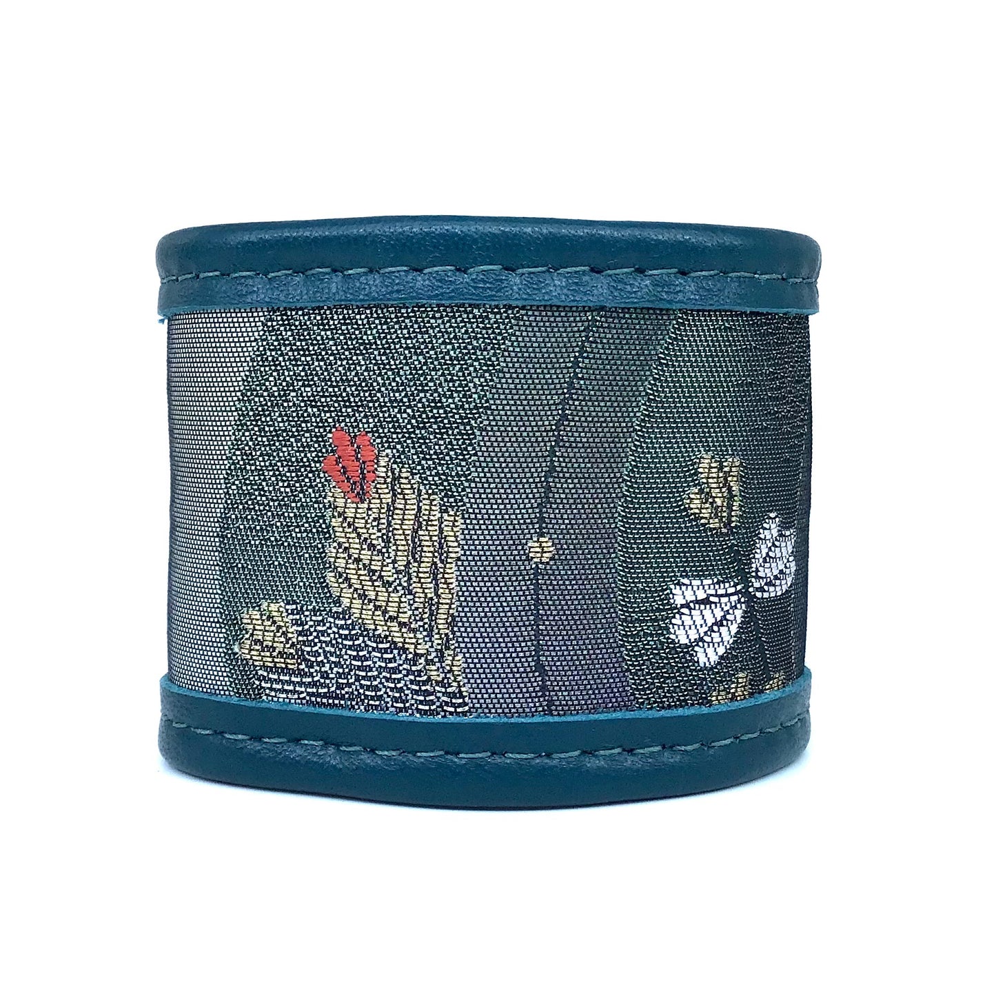 Abi-K Cuff ‘Blue Teal Garden’ 1/2