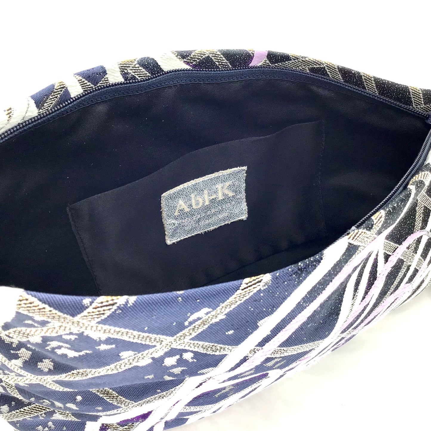 Kimono Cross Body Handbag ‘Pink & Navy Chrysanthemums’