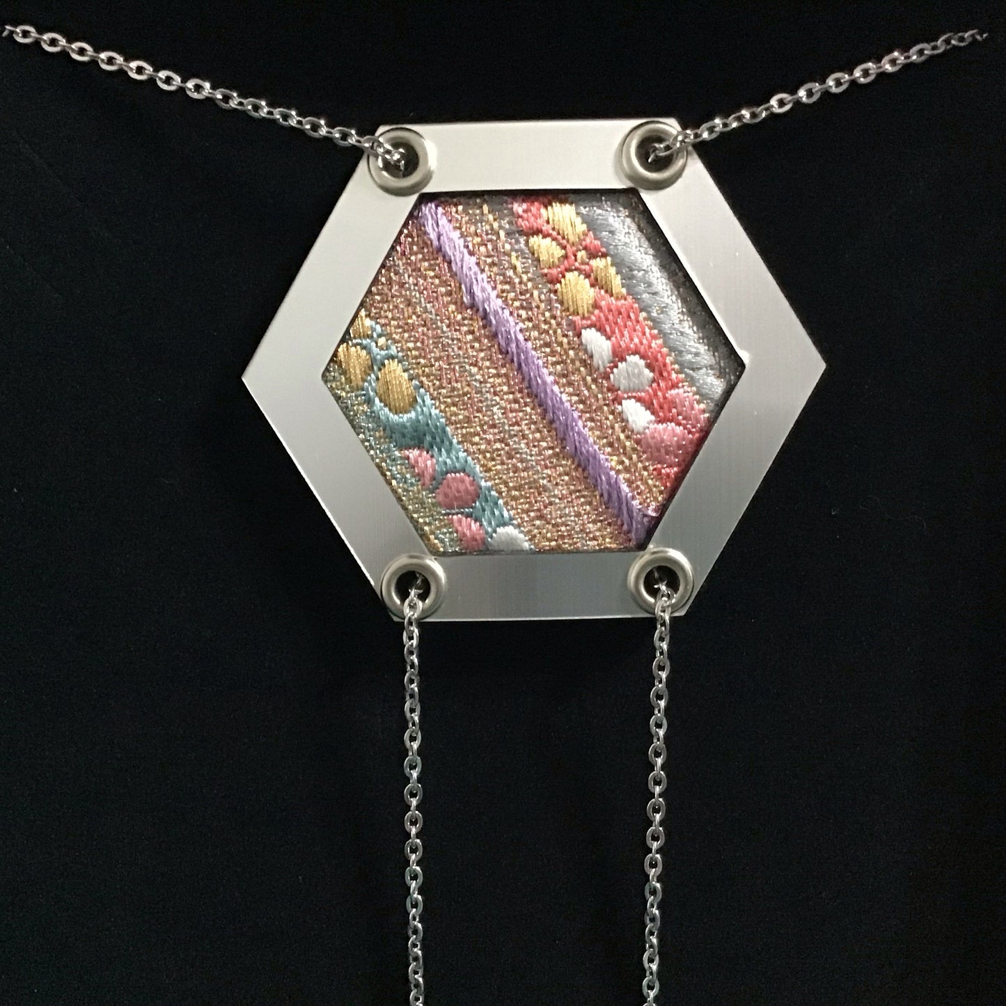 Abi-K Statement Necklace ‘Pastel Swirl’ 1/2