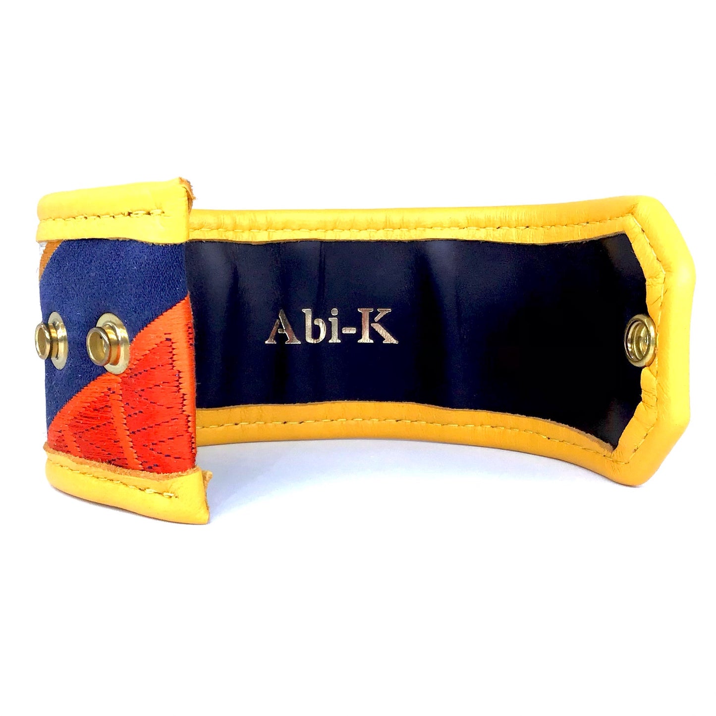 Abi-K Cuff ‘Mustard Navy Kikko’ 3/3