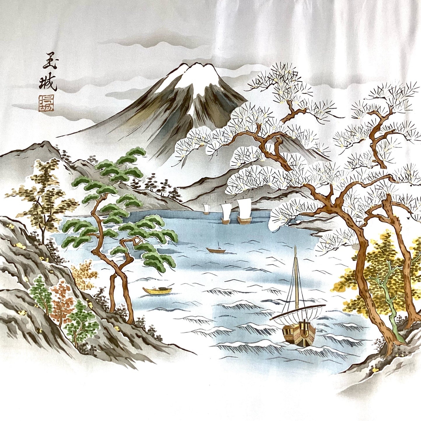 Men’s Vintage Silk Juban Mount Fuji
