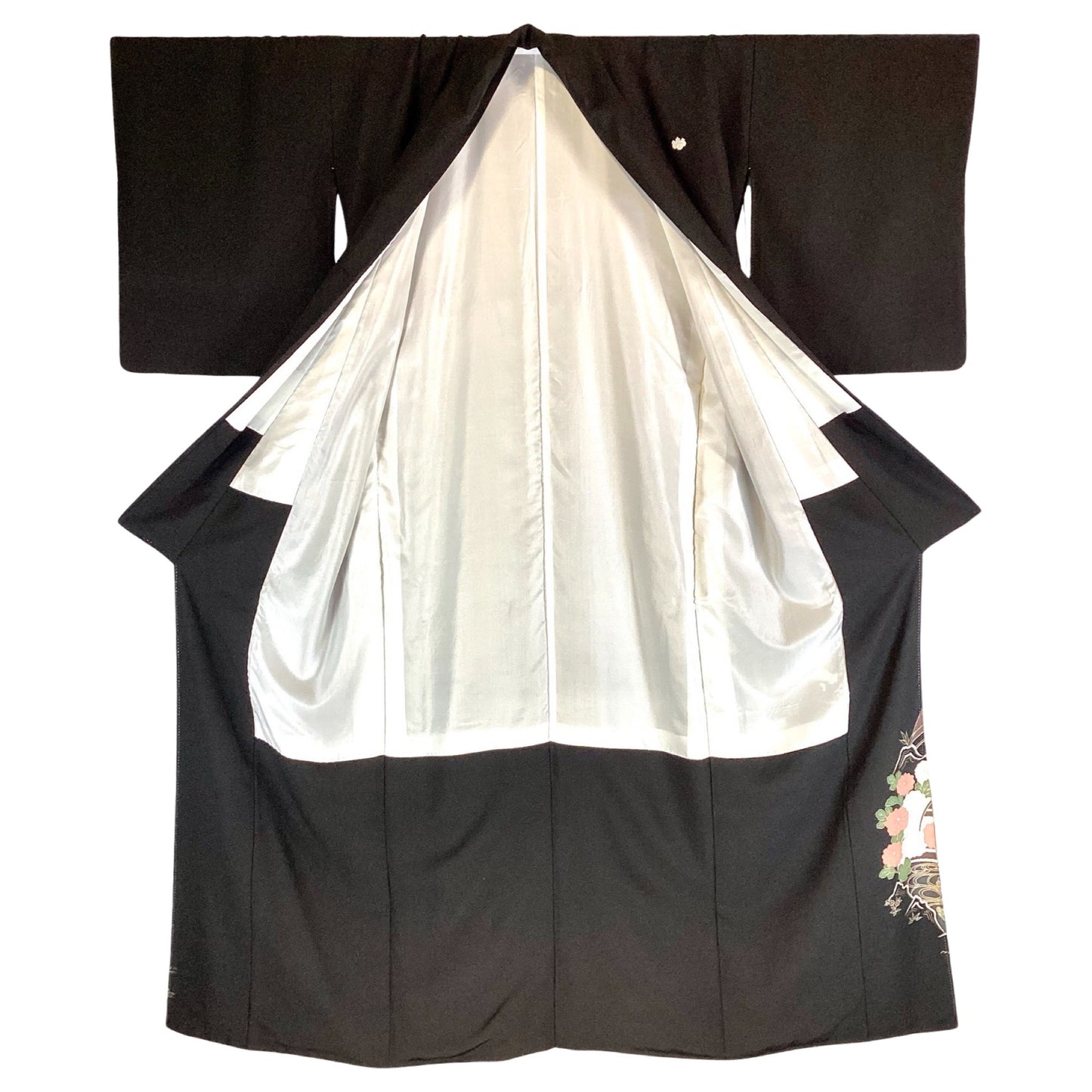 Vintage Kimono Tomesode Cranes