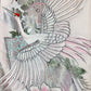 Vintage Kimono White & Pink Cranes