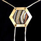 Abi-K Statement Necklace ‘Gold Abstract Stripe’