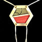 Abi-K Statement Necklace ‘Golden Red Stripe’