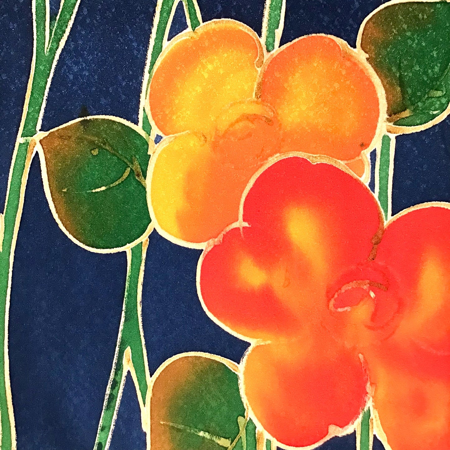 Vintage Kimono ’Blue With Citrus Blossoms’