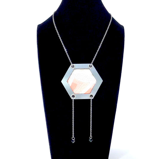 Abi-K Statement Necklace ‘Abstract Peach’