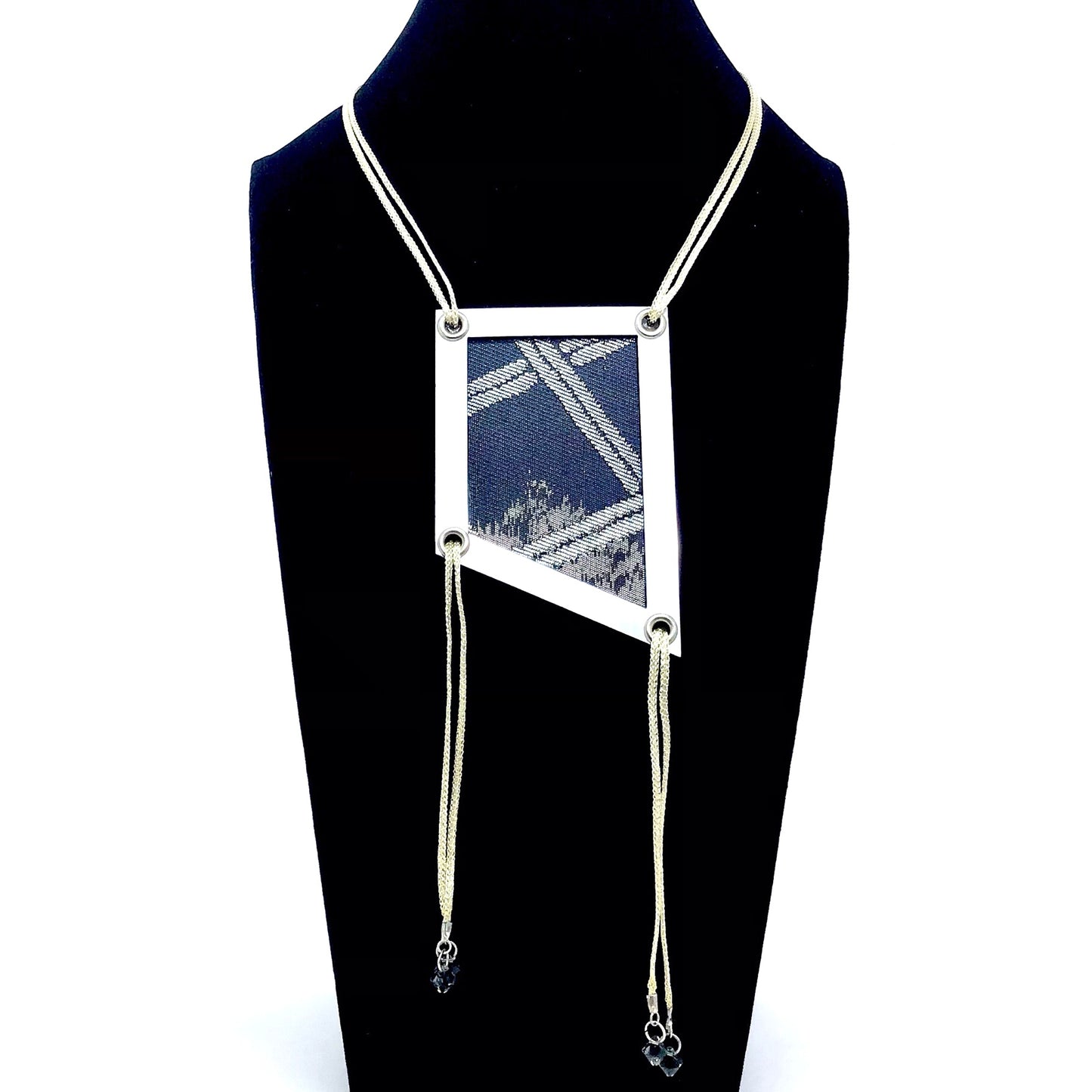 Abi-K Statement Necklace ‘Dark Blue Silver’