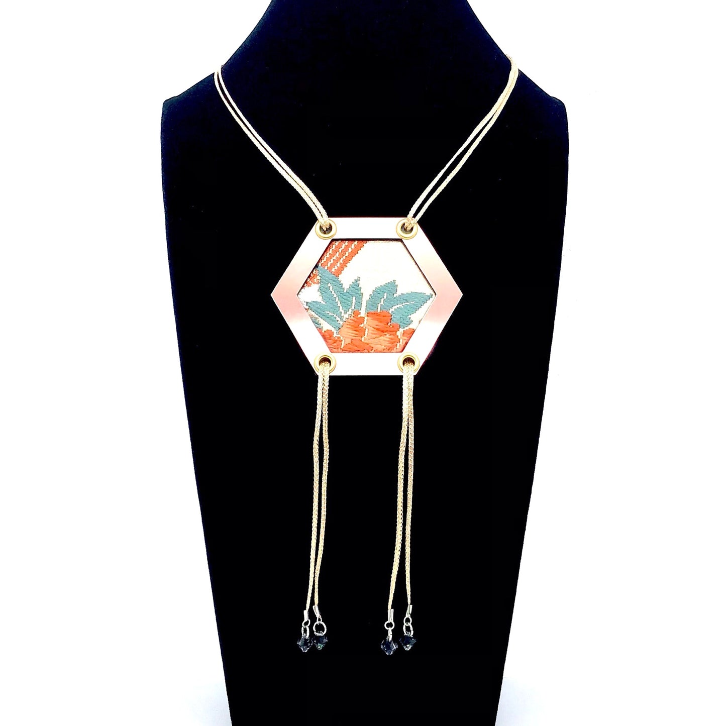 Abi-K Statement Necklace ‘Teal Coral’ 1/2