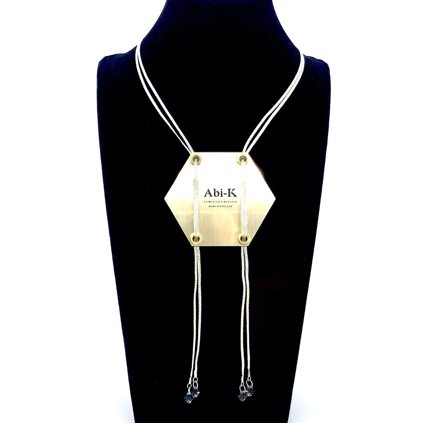 Abi-K Statement Necklace ‘Gold Abstract Stripe’