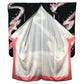 Vintage Furisode Kimono ‘Black & Pink With Silver Cranes’