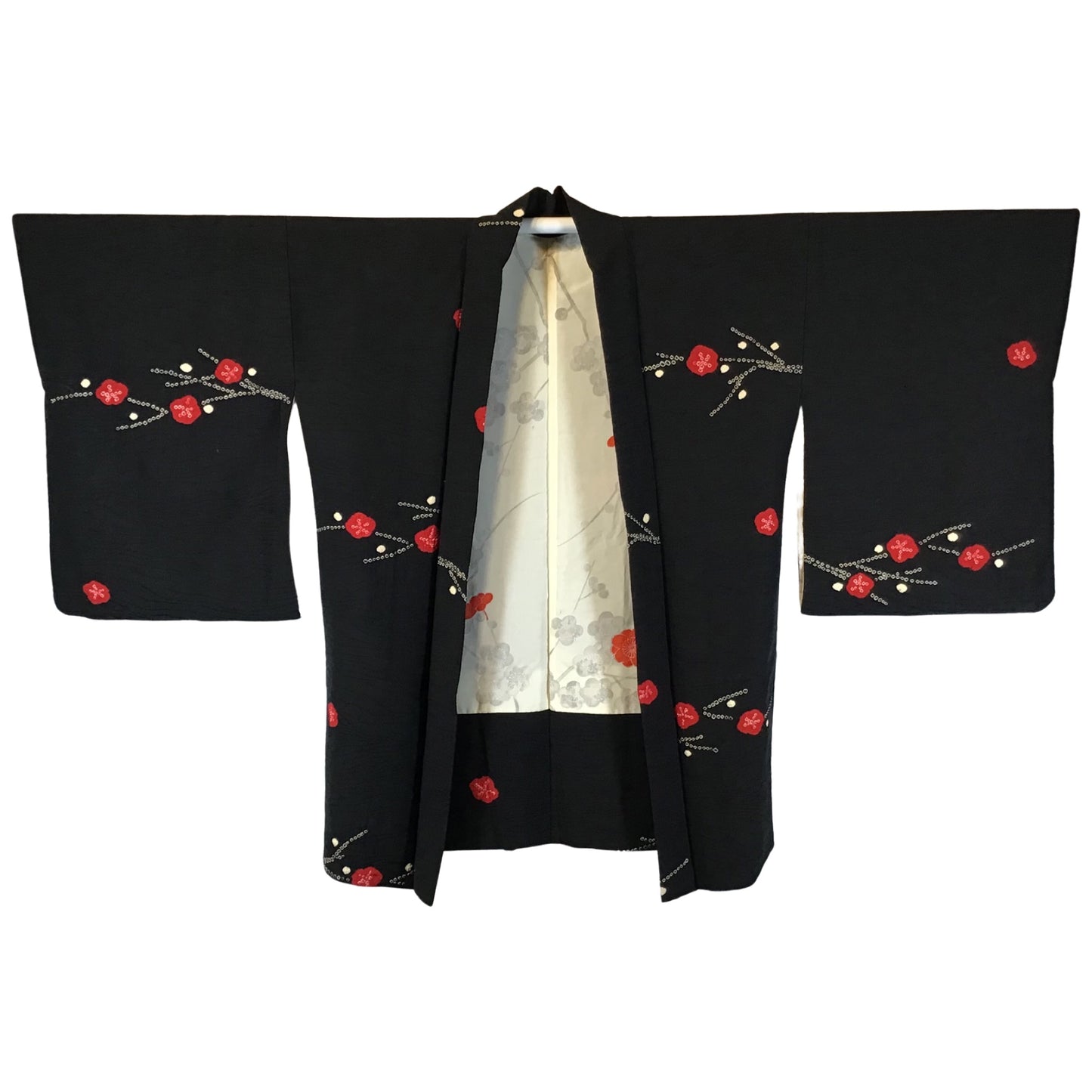 Vintage Haori ‘Black Red Blossom Branches’
