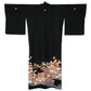Vintage Tomesode Kimono ’Black With Landscape Scenes’