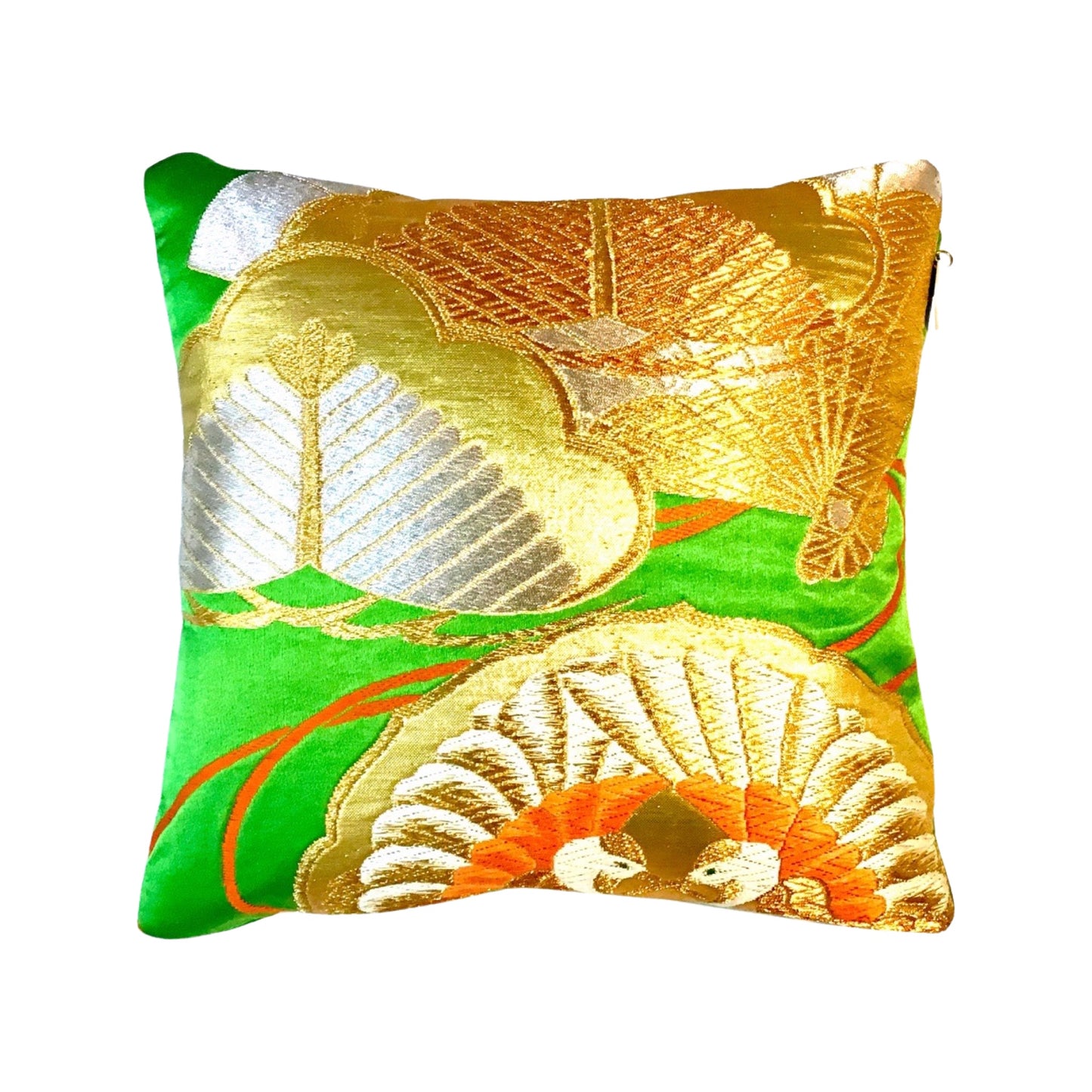 Abi-K Cushion ‘Vibrant Green & Gold’ 2/2