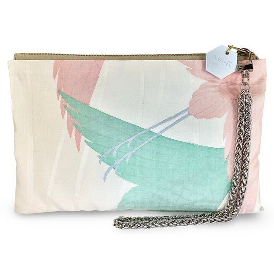 Carolyn Clutch Purse ‘Soft Pastel Cranes’