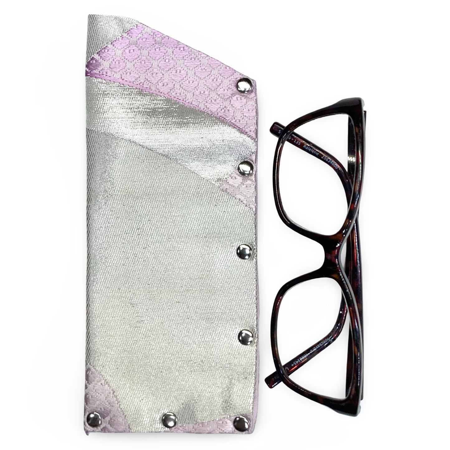 Glasses Case ‘Summer Crush’ lilac silver Shibori 2