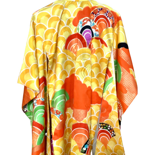 Childs Vintage Kimono Furisode Sunrise