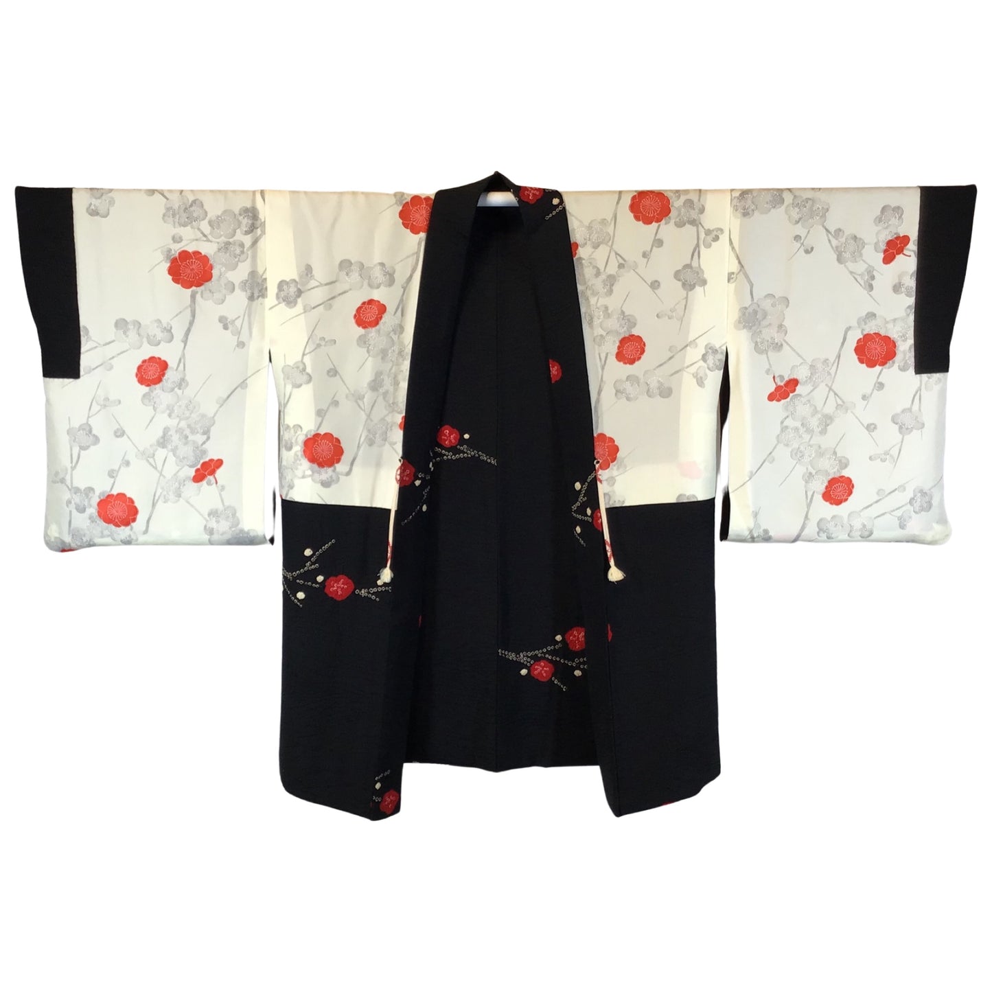Vintage Haori ‘Black Red Blossom Branches’