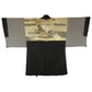 Vintage Mens Kimono ‘Black With Japanese Scene’