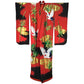 Vintage Kimono ‘Red With Cranes & Bamboo’