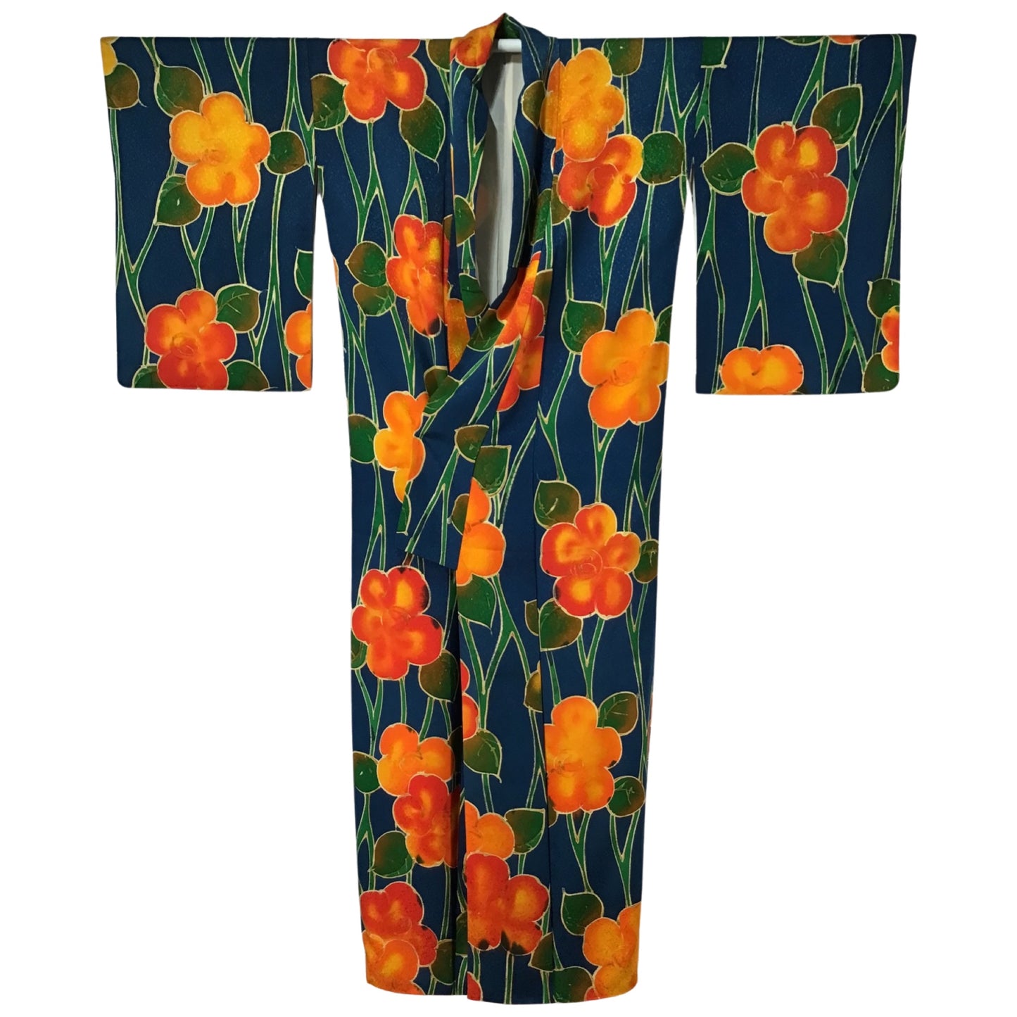 Vintage Kimono ’Blue With Citrus Blossoms’