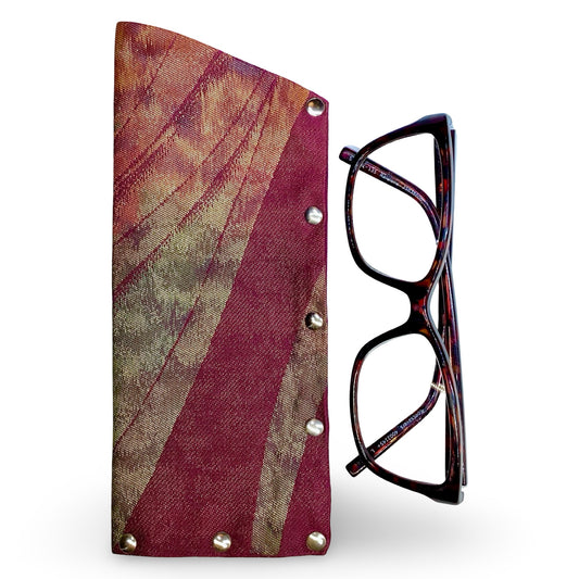 Abi-K Glasses Case ‘Burgundy Swirl’ 1