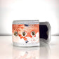 Kimono Cuff Bracelet ‘Coral & Silver Floral’