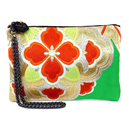 Carolyn Purse ‘Green & Orange Flowers’ 1/3