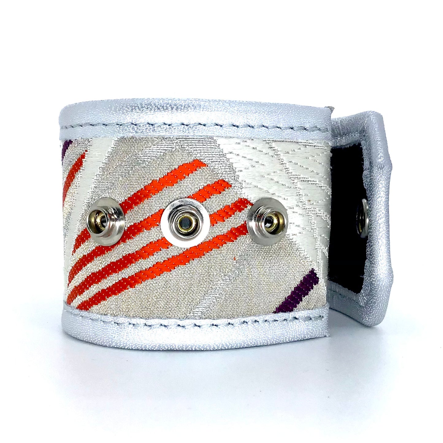 Abi-K Cuff ‘Silver Plum Stripe’