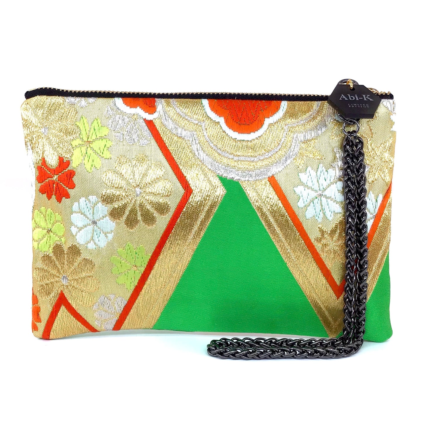 Carolyn Purse ‘Green & Orange Flowers’ 1/3